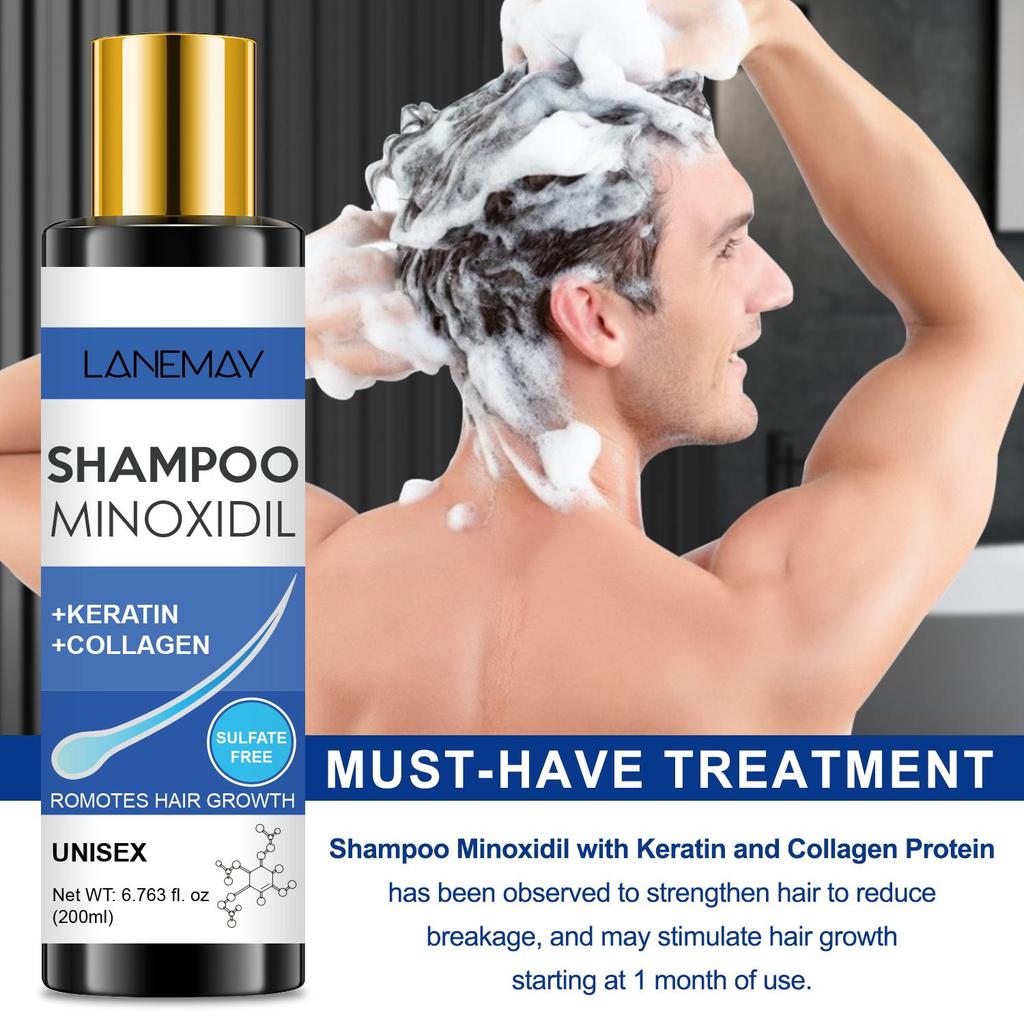 Minoxidil Shampoo-Reduce Hair Loss, Romotes Hair Growth-Stable Hair Volume And Healthy State-Suitable For All Hair Types, 200ml