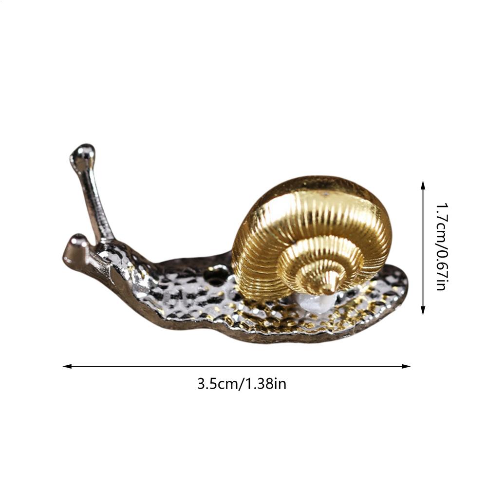 Alloy Snail decor Handmade Metal Incense Holder Crafts Figurines Ornament Room Decor Supplies Home Decoration Accessories