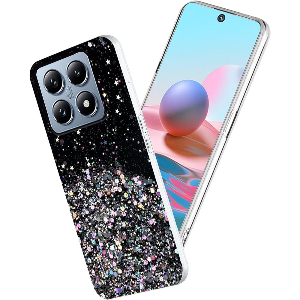 Luxury Glitter Silicone Soft Case For Xiaomi Mi 14 14T 13 13T 12 12T T Pro Lite Clear Ultra Thin Cover Transparent Colorful Slim