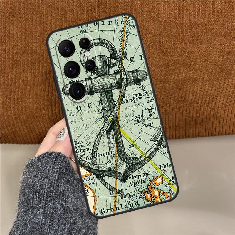 

Anchor Sea Beach Phone Case For Samsung Galaxy S25 Ultra S9 S10 S20 FE S21 S22 S23 Plus S24 Ultra Back Cover Galaxy S23 FE
