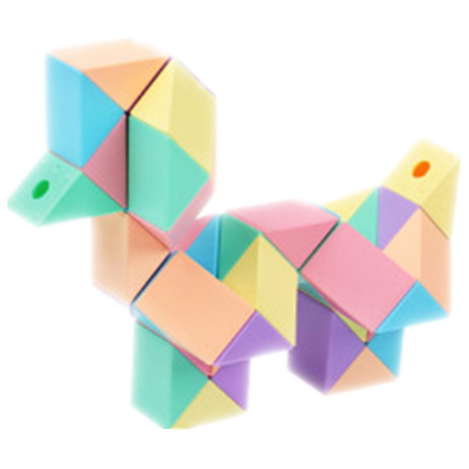 Moyu Macaron Magic Ruler 24/36/48/60/72Section Folding Snake Speed Puzzle Magic Ruler Magic Snake Educational Toy Gifts For Kids