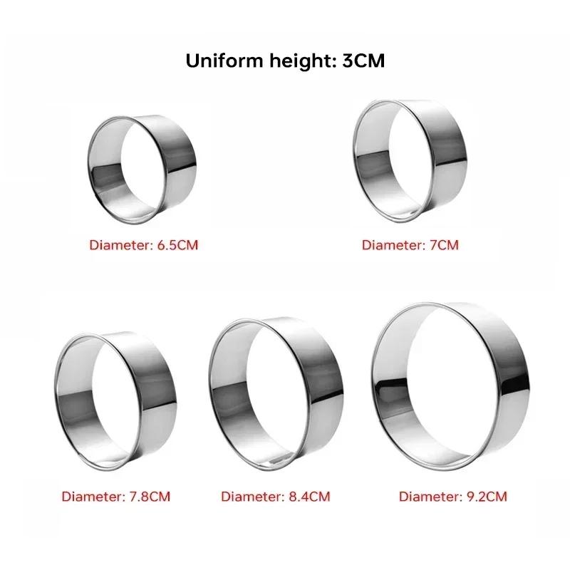 

Набор из 5 предметов из нержавеющей стали для печенья, вафельницы, круглая форма для печенья, торта, мусса, инструменты для выпечки