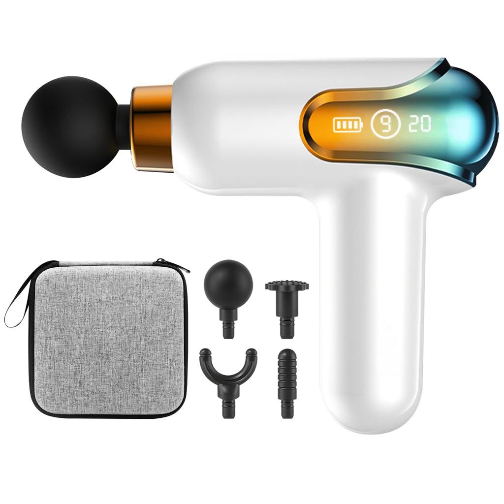 Mini Fascia Gun with 9 Powerful Handy Fascia Release Gun with AI Automatic Fastest Speed of 4200 Vibrations per Quiet LED Fast Storage Case Japanese