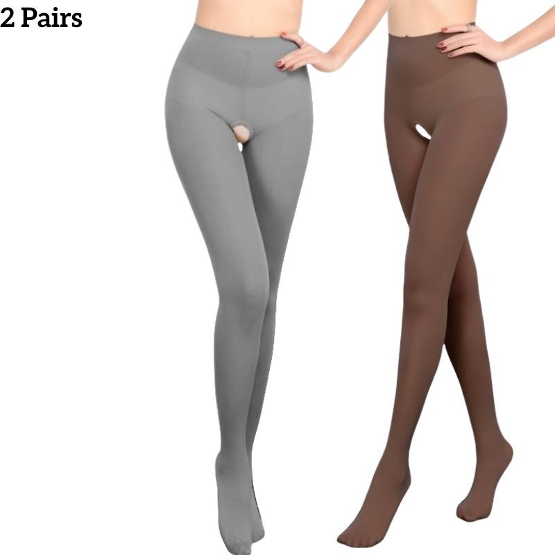 1/2 Pcs Women 120D Velvet Crotchless Sexy Tight Spring Autumn Open Crotch Pantyhose Female Stretchy Slim Skinny Erotic Lingerie