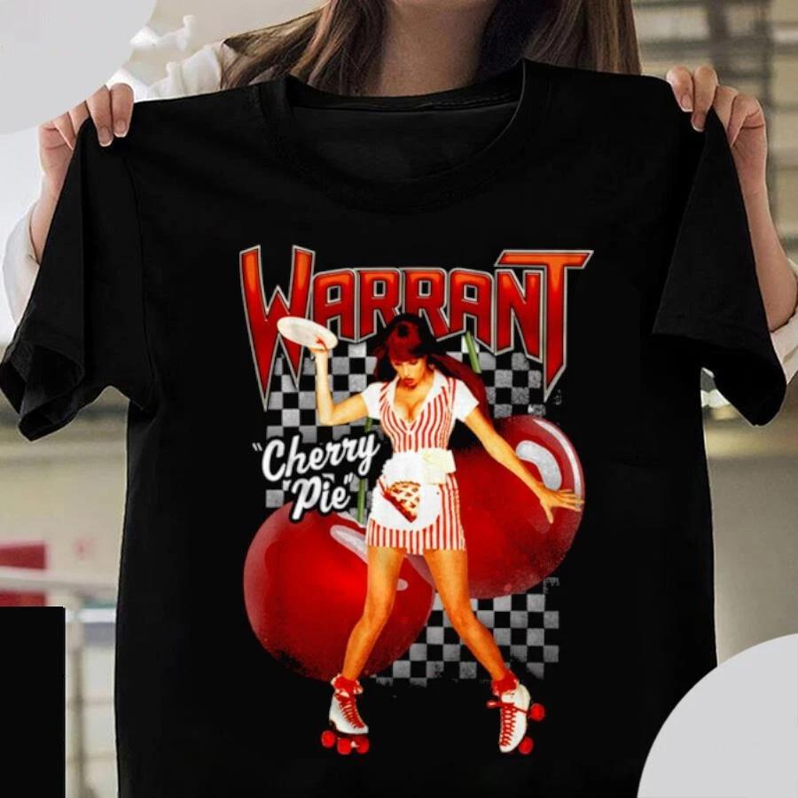 New Warrant Cherry Pie Waitress Gift Christmas Shirt Black All Size E41 S