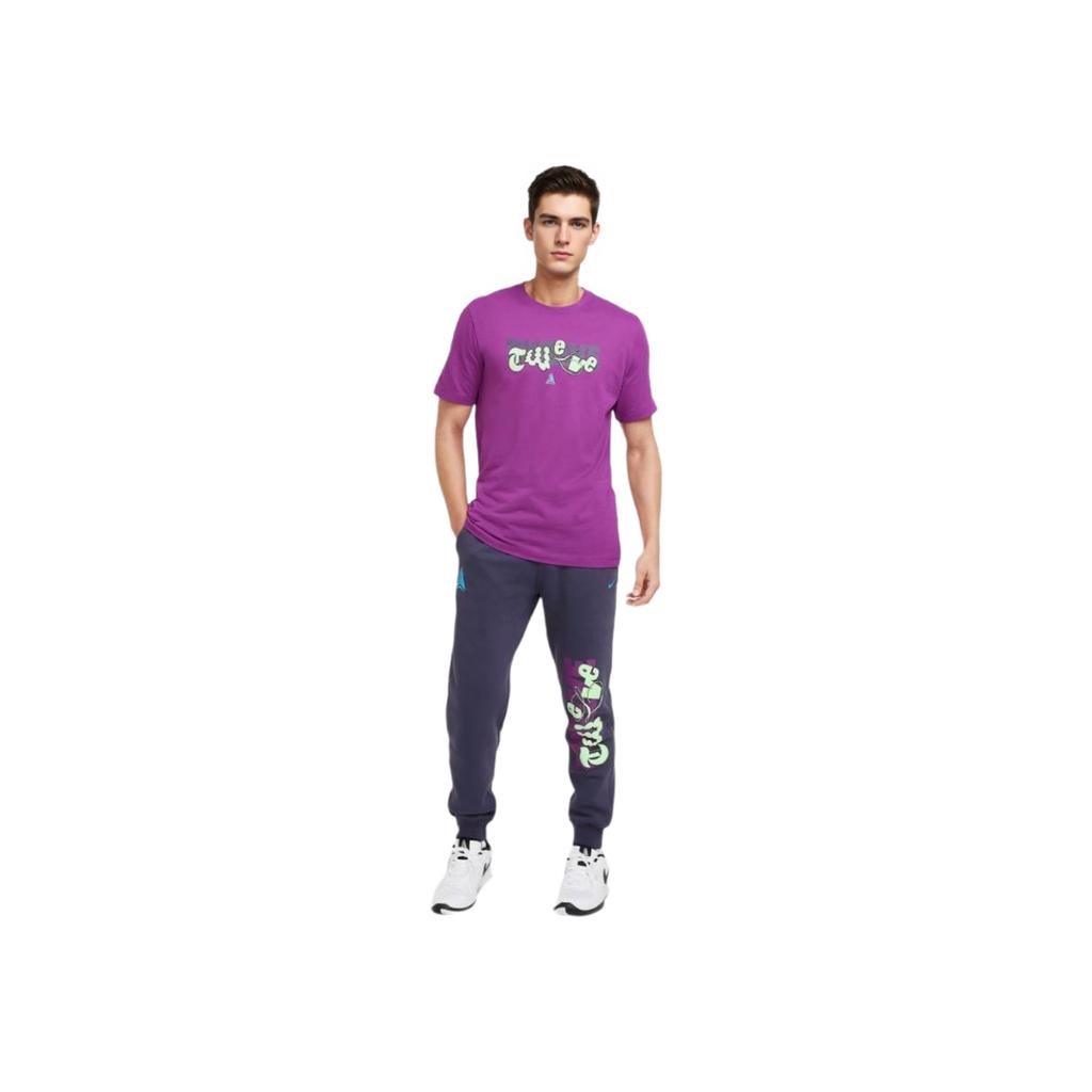 Nike Dri-Fit Basketball Crew Neck Short Sleeve T-Shirt Men Tops Purple HF6193-505