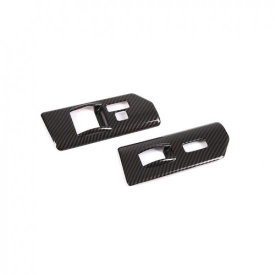 Window Glass Lift Switch Frame Trim ABS Carbon Kits For Toyot-a FJ Cruiser 07-21