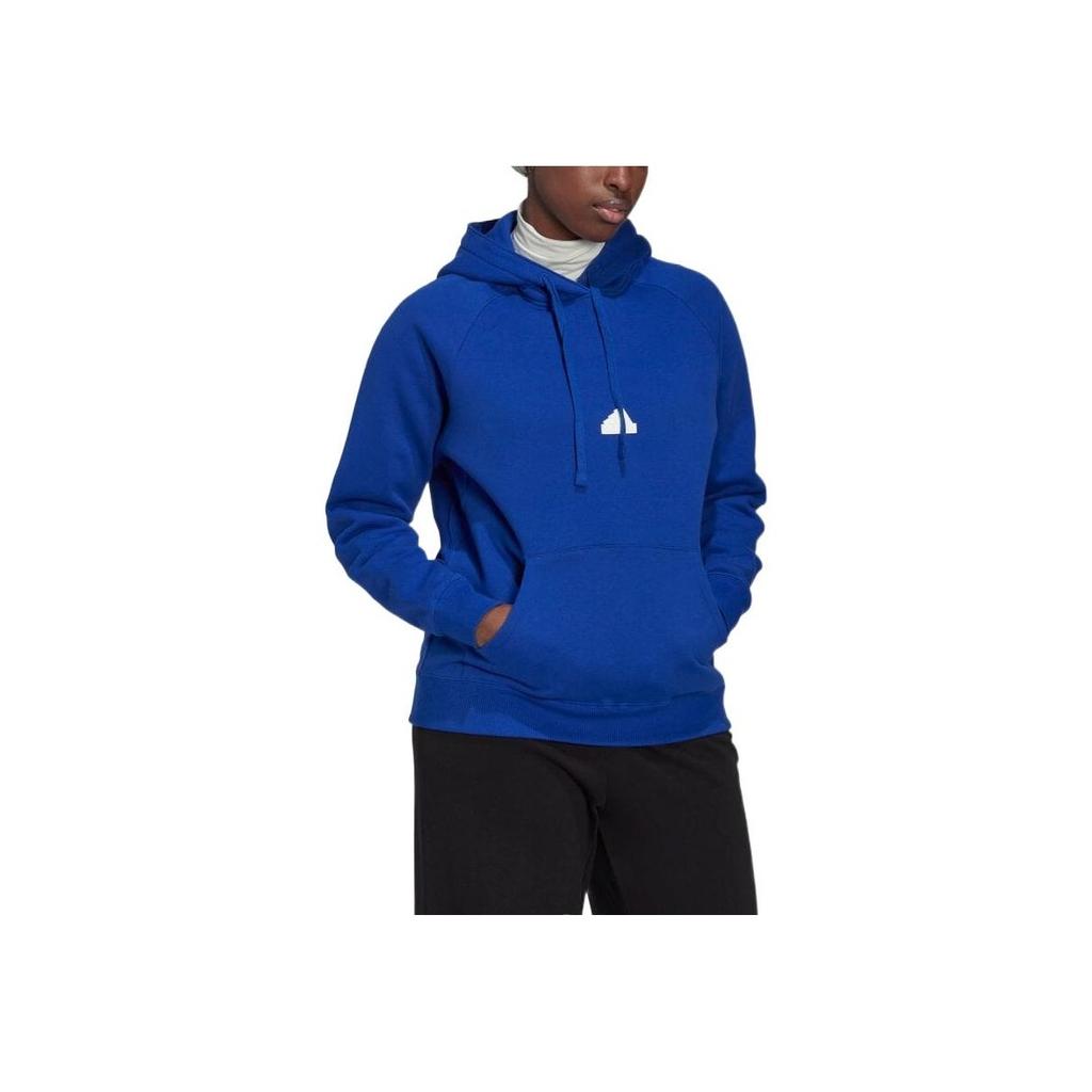 Adidas Casual Logo Print Hoodie Women Tops Blue HM2853