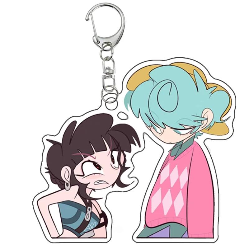 Anime Classics K-Pop Demon Hunters Huntr-X Keychain Pendant Acrylic Key Ring Fan Art Self-Made Collectible Gift