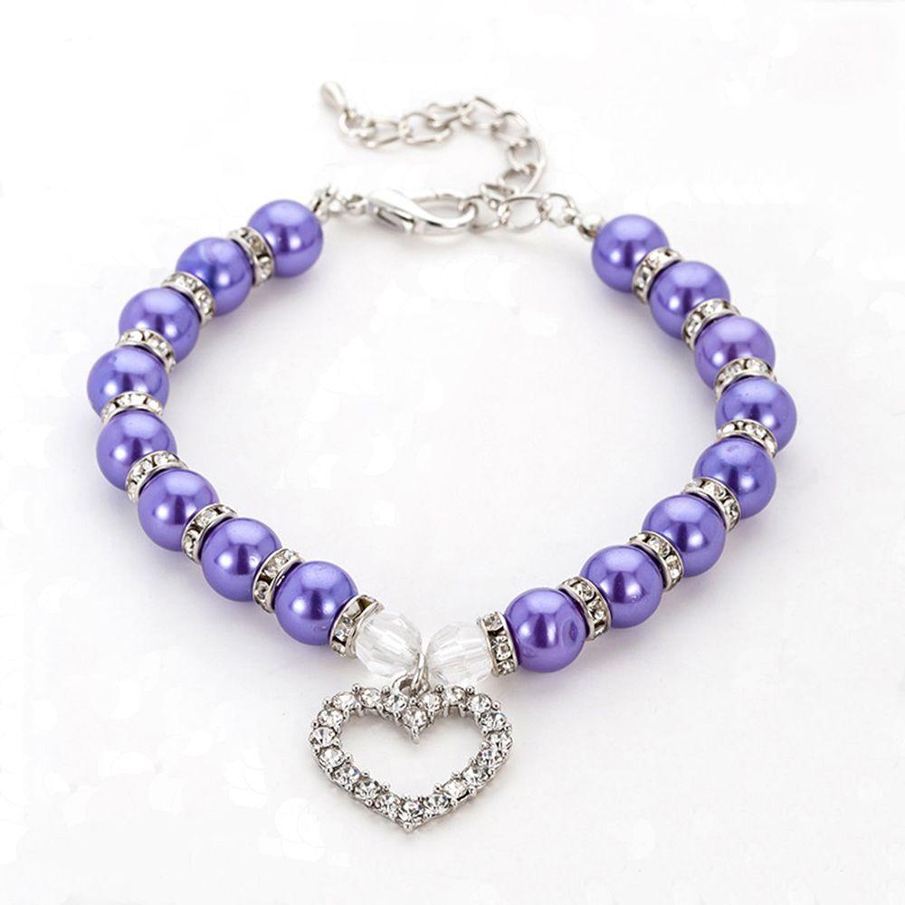 

Elegant Pet Accessories Cat and Dog Jewelry Princess Style Pet Collar Collar Necklaces Pendants M фиолетовый