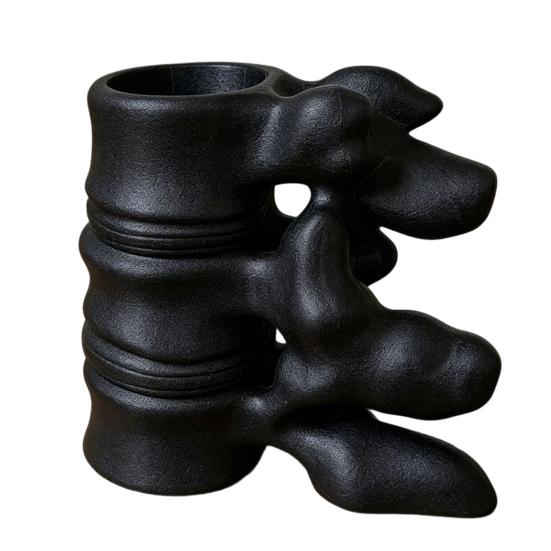 Porte-stylo Colonne Vertébrale Imprimé en 3D, Organisateur de Bureau Style Sombre, Support de Rangement pour Stylos Design Vertèbres Anatomiques pour Accessoires de Bureau Gothiques