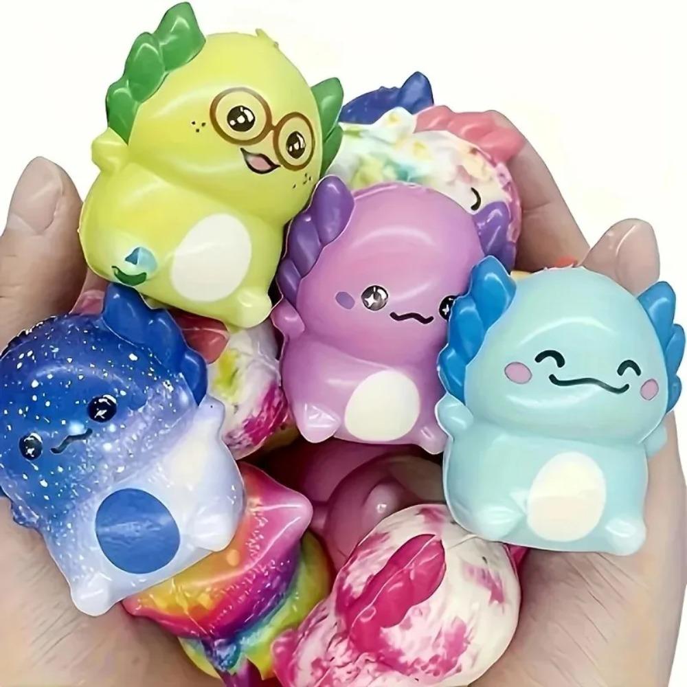 12/24PCS Mini Kawaii Newt Cute Stress Relief Squeeze Toys for Kids & Adults Slow Rising Goodie Party Favor Carnival Gift