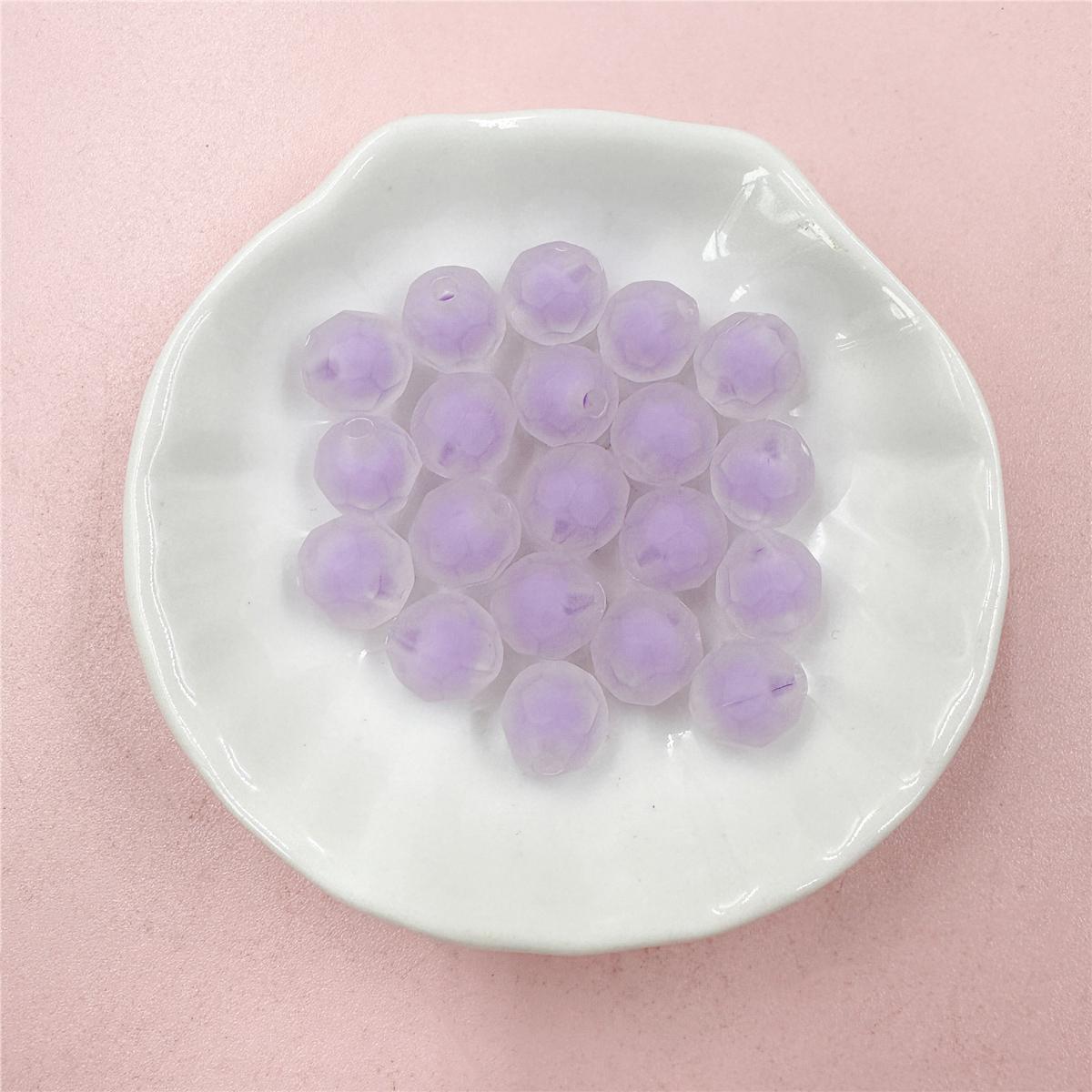 

Товары для вечеринки Ожерелье для моды Свободные бусины Ювелирные аксессуары Браслеты Акрил 20 шт. Для брелка DIY Изготовление ювелирных изделий Матовый круглый фиолетовый