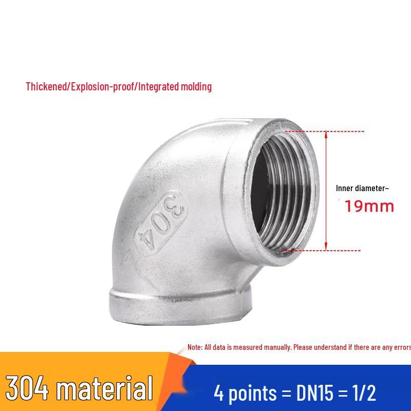 304 Stainless Steel 90-Degree Female Thread Elbow
