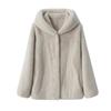 Fashion Imitation Mink Fur Coat For Women Warm Hooded Overcoat Young Style Fur Coats Female Artificial Outerwear