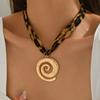 Cross Necklace Leopard Print Flower Love Pendant Summer Ocean Shell Starfish Collarbone Chain