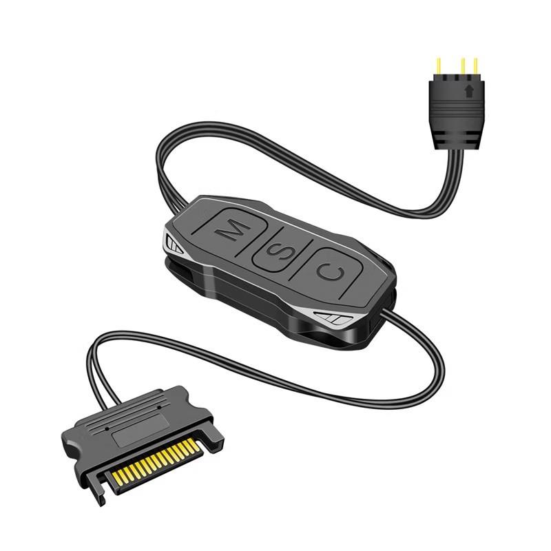 Second Gen ARGB Case Fan Controller with SATA and Extended Cables