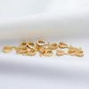 14K Gold Plated Colorfast Zircon Melon Seed Openable Necklace Pendant Clasp for DIY Jewelry Making.