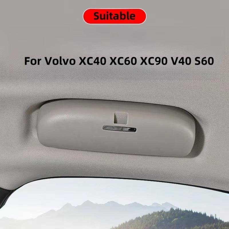 New ABS Glasses Case Grey Wear-resistant Storage Box Thickened Sun Glasses Holder for Volvo XC40 XC60 XC90 V40 S60