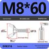 304 Stainless Steel Hand-Tightening Butterfly Weld Screws - Ram Horn M4 M5 M6 M8