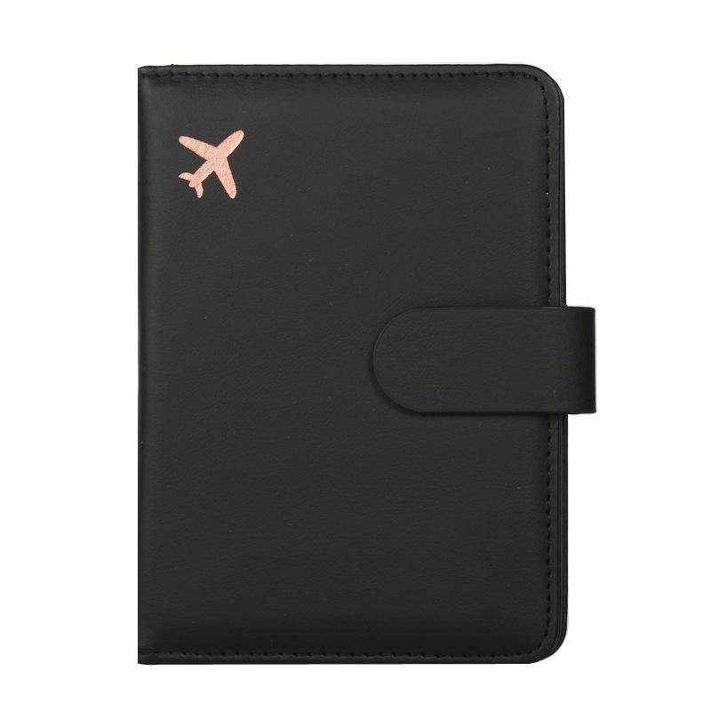 Portable Multi-Functional RFID Passport Holder with Multi-Card Slots, PU Leather, Cross-Border Ticket Protector
