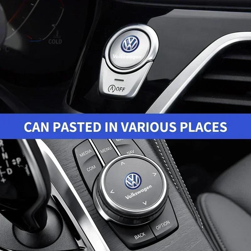 1/2/5/10PCS Car Badges Auto Interior Decor Logo Stickers For Volkswagen VW Jetta Polo T4 T5 T6 Sharan Touareg Gol T-Cross Touran