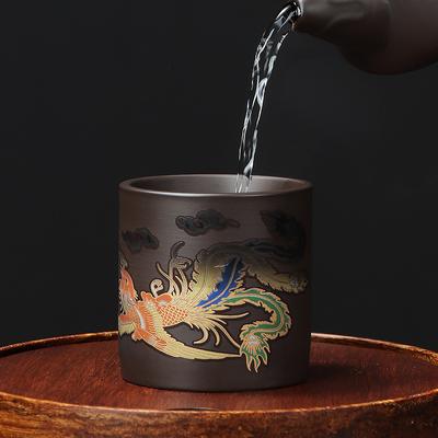 In Case of Heat, Color-changing Dragon and Phoenix Purple Sand Cup, Straight Cup, Master Cup, Tea Cup, Tea Cup
