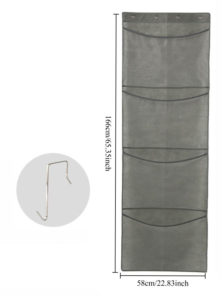 4-Section Door Hanging Organizer - Breathable Mesh Storage Bag for Toys & Clutter, Non-Woven Multi-Purpose Wall-Mounted