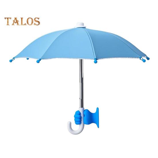 Ombrello per Telefono con Ventosa a Pugno Protezione UV Mini Universale Antivento Parasole Ombrello per Cellulare Accessori per Telefono