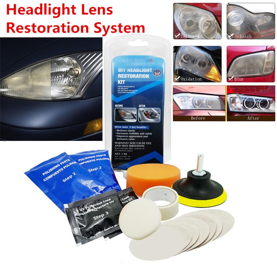 Headlight Lens Restoration Repair System Headlamp Renewer Removes Yellow Stain