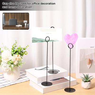 12Pcs Table Number Holder 30/22cm Tall Metal Iron Seat Place Card Picture Stand Photo Memo Note Holder for Office Wedding Party