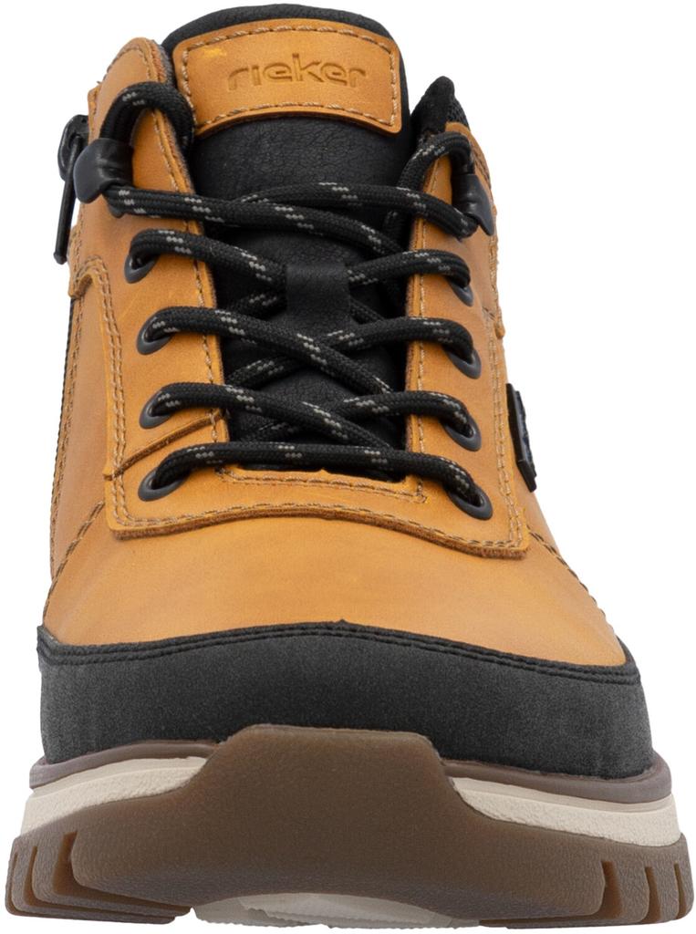 Ботинки Rieker на шнуровке с мембраной TEX ockergelb-schwarz
