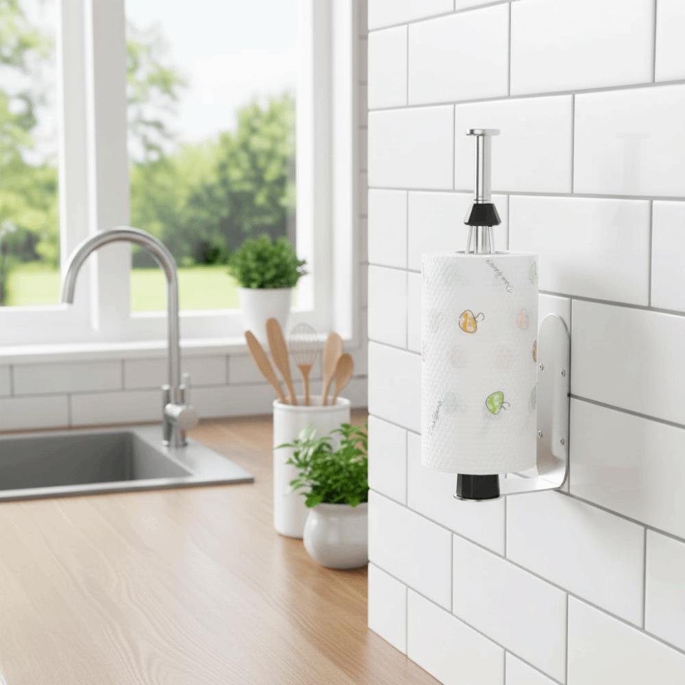 Klebe Wandhalter Küchenrollenhalter Bohrlos Rollenpapier Spender Badezimmer