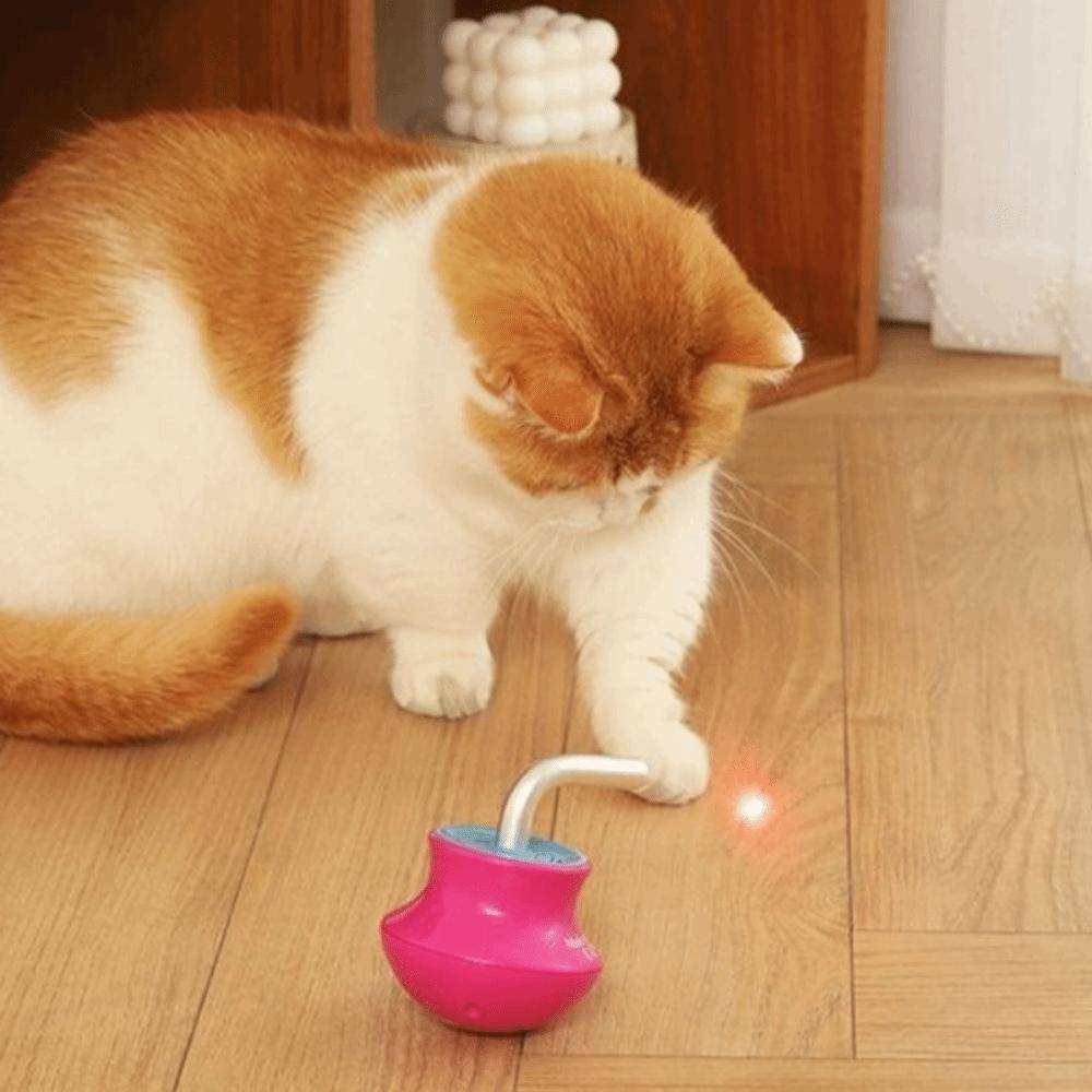 360° Rotation Automatic Laser Cat Toy USB Charging Anti-Collision Cat Tumbler Toy Infrared Laser Interactive Pet Toy