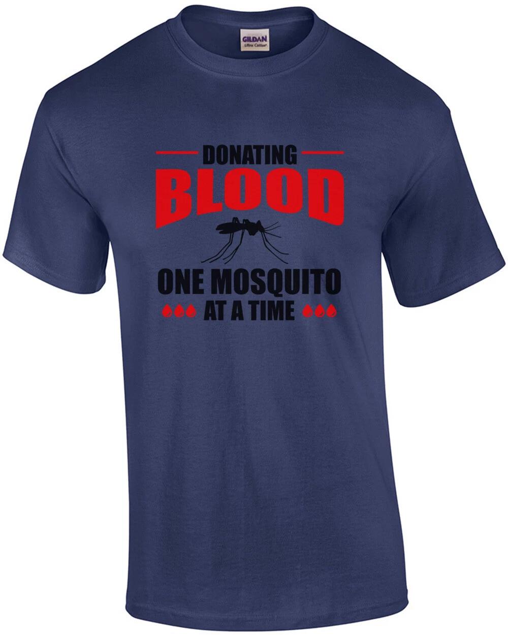 Donating blood - one mosquito at a time - camping t-shirt M