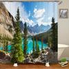 Forest Natural Scenery Shower Curtains 3d Printing Bath Curtains Polyester Washable Fabric With Hooks Home Decorative Screen
