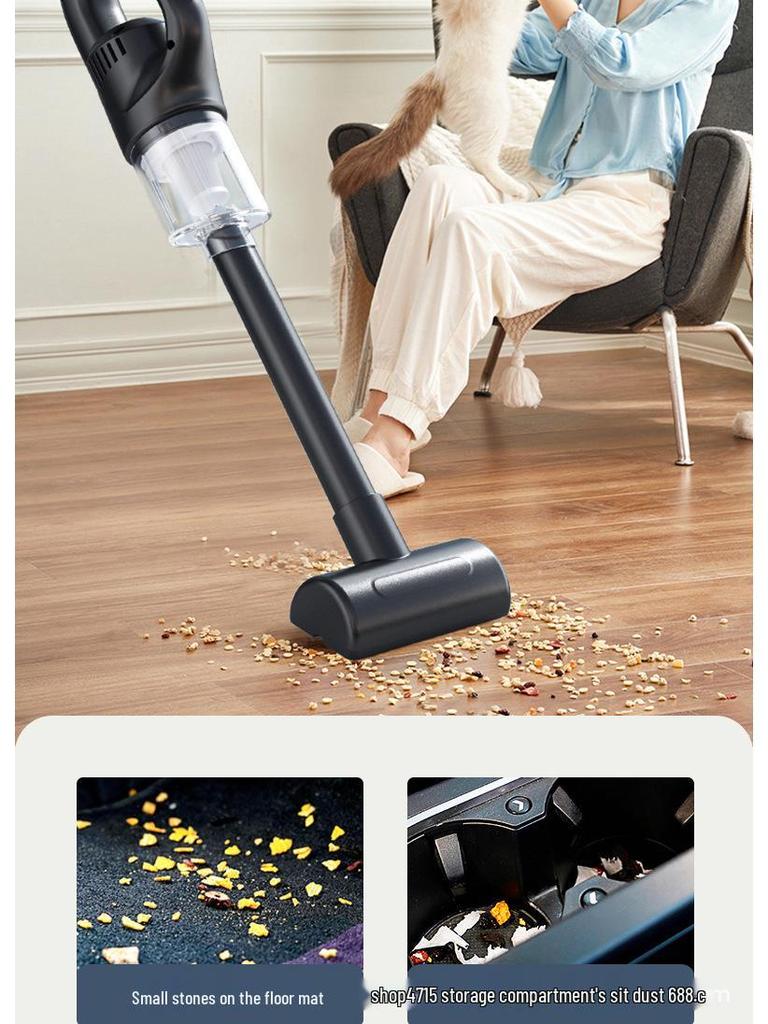 Portable Wireless Vacuum Cleaner with Super Suction for Home & Car