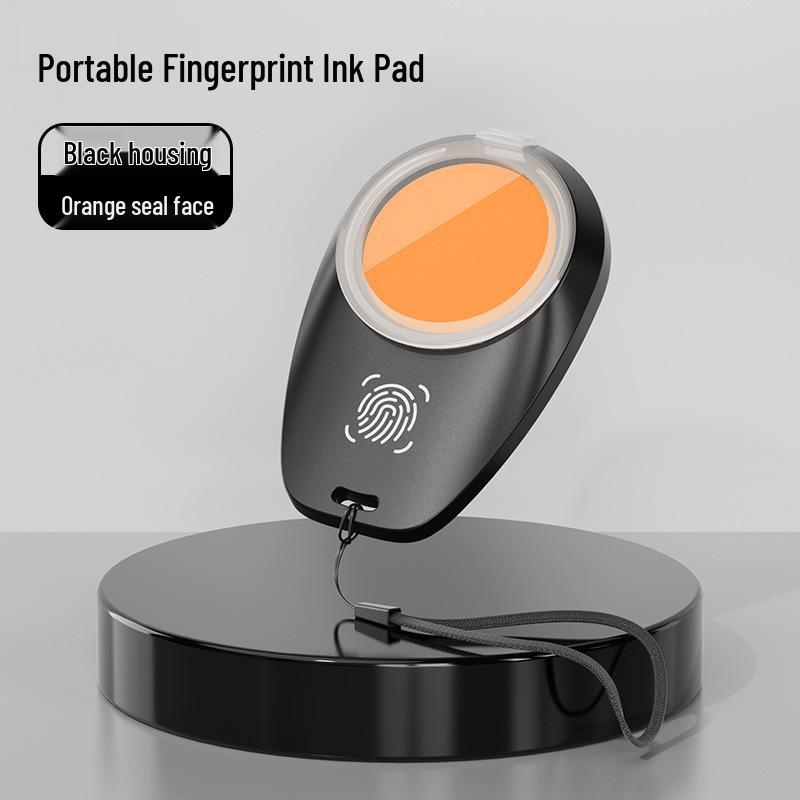 Portable Quick-Drying Red Ink Fingerprint Pad - Safe, Easy To Wipe, Small Size