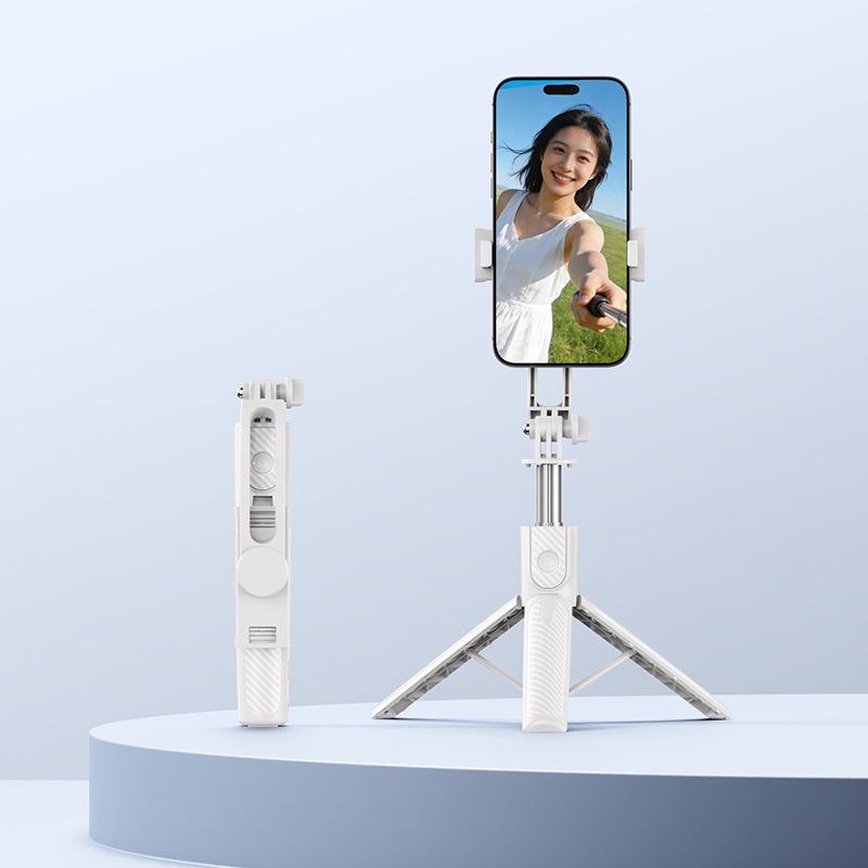 Bluetooth Selfie Stick with Remote & Fill Light for Mobile Streaming