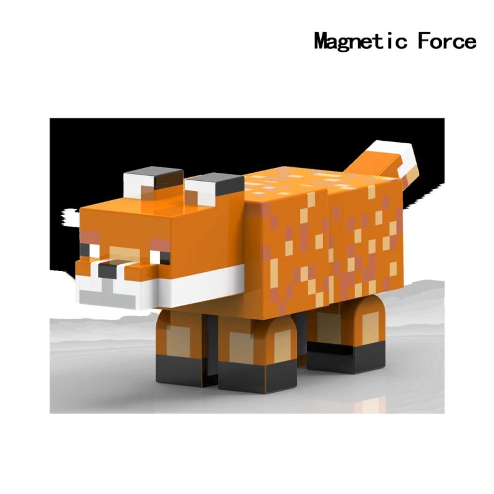 Animal Wheat Block Scene Building Mine World Magnetic Base Plate Magnetic Building Block Toys Children's Toys Gift DIY 2CM X045