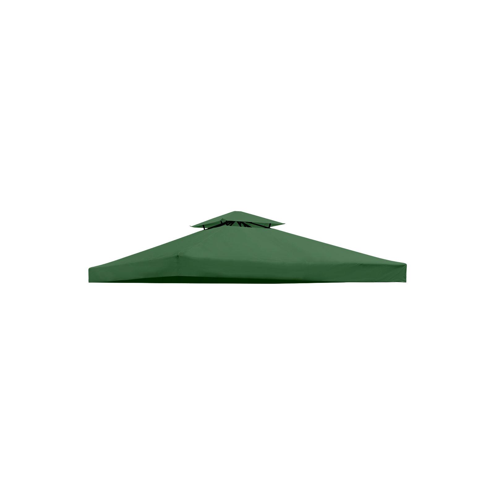Luifelhoes met Ventilatie 300D Polyester Waterdicht Zonnescherm Tentdak voor Buiten Kamperen Tuin Tentoonstelling Grijs donkergroene kleur