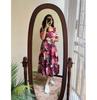 Women Designer Printed Cotton Midi Gown Kurta Party Wear Top Tunic Kurti Dress