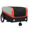 VidaXL Bicycle Trailer Black and Orange 45 Kg Iron 94061