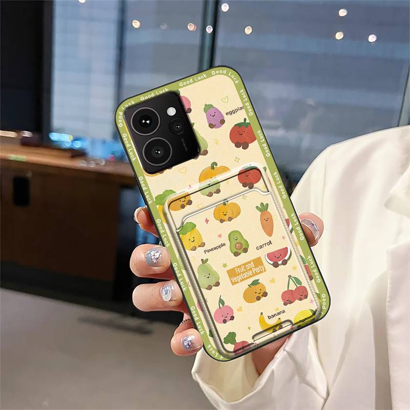 Dirt-resistant Back Cover Phone Case For Nokia HMD Skyline Card Slot Soft Case Cute Protective Cover Waterproof Graffiti