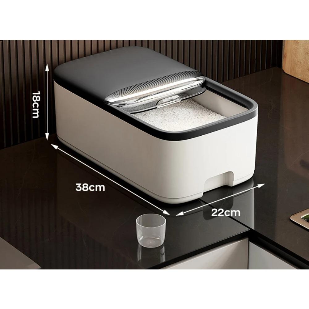 

10 кг ящик для хранения риса домашний с крышкой, защищенный от насекомых, влагостойкий ящик для риса, герметичная банка для зерна, кухонный контейнер для хранения сухого зерна