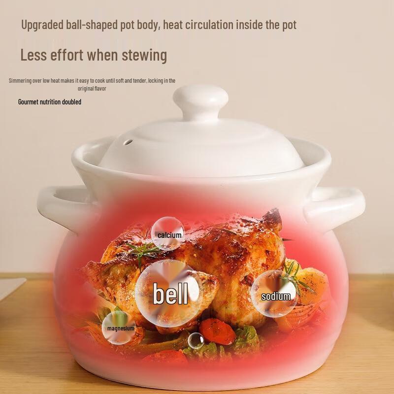 JINGRX High-Temperature Ceramic Soup Pot