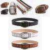Retro Style Embossed Pu Ladies Belt With Metal Pin Buckle For Fashion Pairing