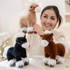 Horse Doll 2026 Good Luck In Year of The Horse Doll High Simulation Russian War Horse Shape PP Cotton Filling Zodiac Pony Figurine