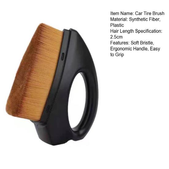 Ultra Fine Synthetic Fiber Car Tire Detailing Brush Ergonomic Handle Auto Wash Tire Cleaner High Density Portable Car Cleaning Supplies