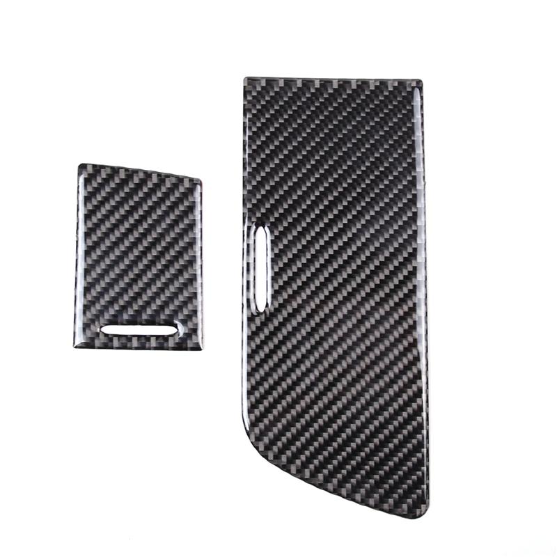 Painel de Adesivo de Cobertura de Acabamento para Porta-Copos do Painel Central de Fibra de Carbono Macia para Carro Adesivos de Acabamento Para Corvette C7 2014--M53K